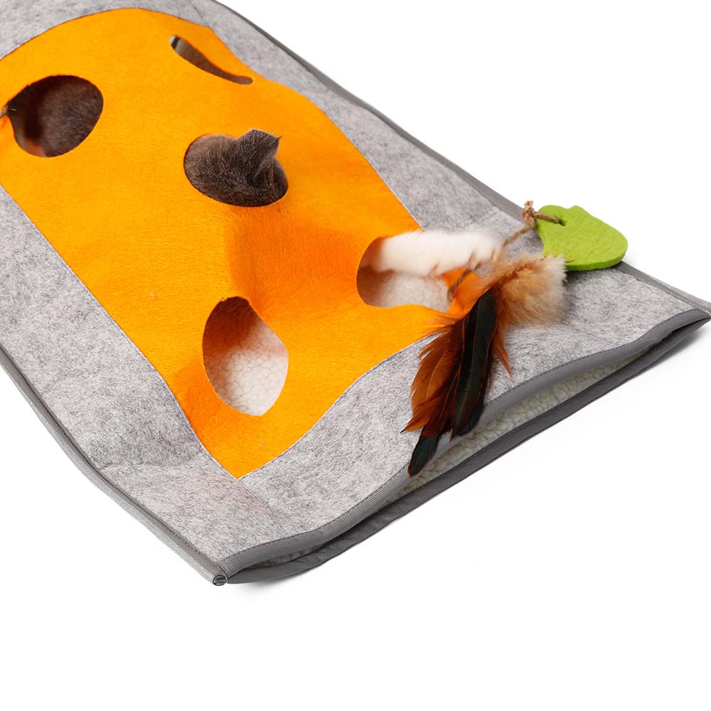 KFX-7367357 Cozy Felt Fabric & Wool Pet Play Mat with Non-Slip Bottom - 48x37cm