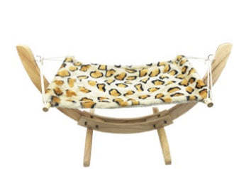 KFX-7369661 Wooden Cat Hammock Bed for Cozy Relaxation and Easy Setup