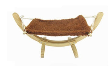 KFX-7369661 Wooden Cat Hammock Bed for Cozy Relaxation and Easy Setup