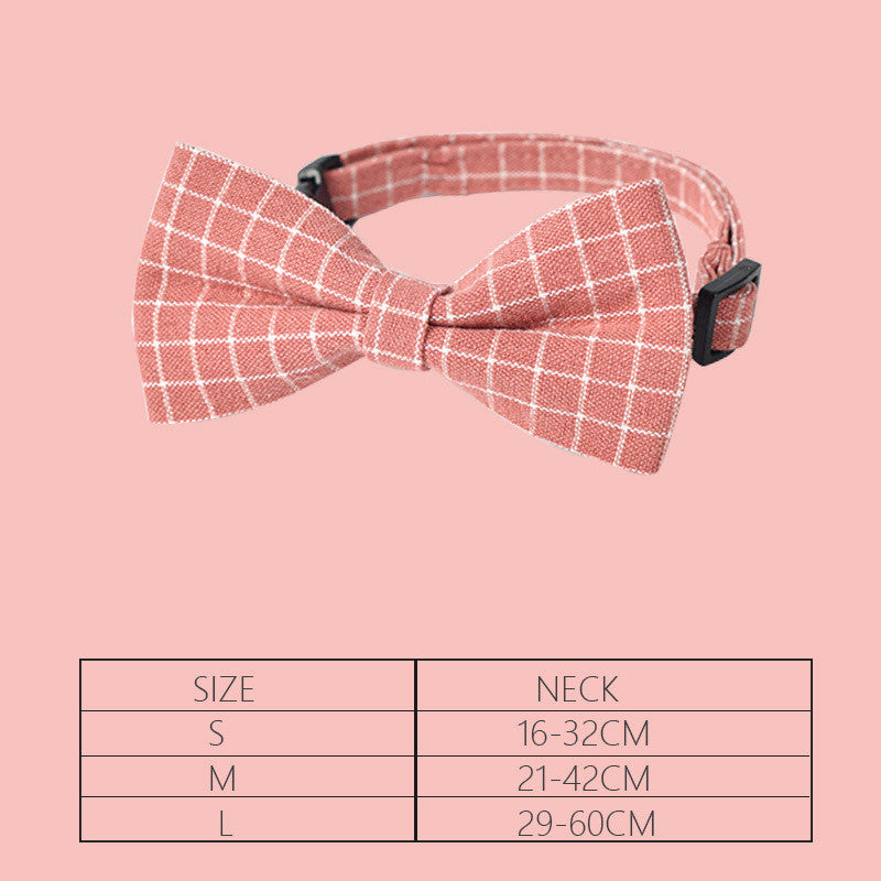 KFX-7370301 Classic British Style Child Pet Dog Bow Tie in Red, Dark Blue, Pink, and Gray