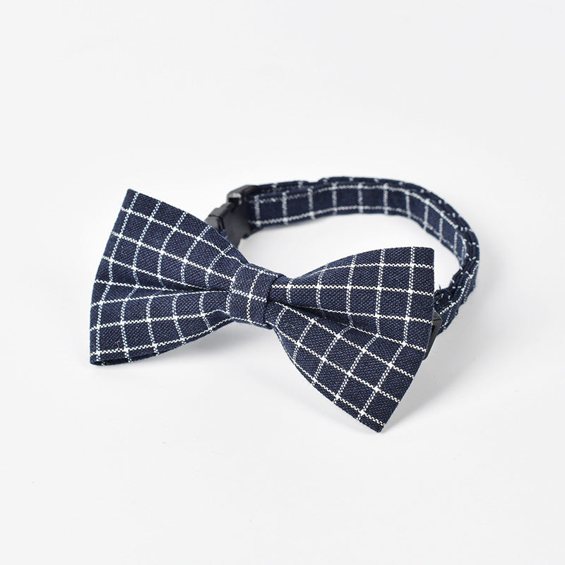 KFX-7370301 Classic British Style Child Pet Dog Bow Tie in Red, Dark Blue, Pink, and Gray