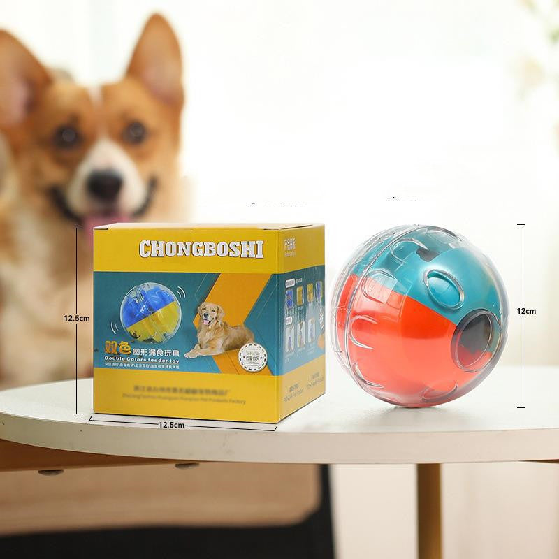 KFX-7371837 Adjustable Tumbler Dog Toy in Green/Orange & Yellow/Blue for Interactive Play