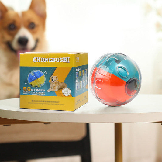 KFX-7371837 Adjustable Tumbler Dog Toy in Green/Orange & Yellow/Blue for Interactive Play