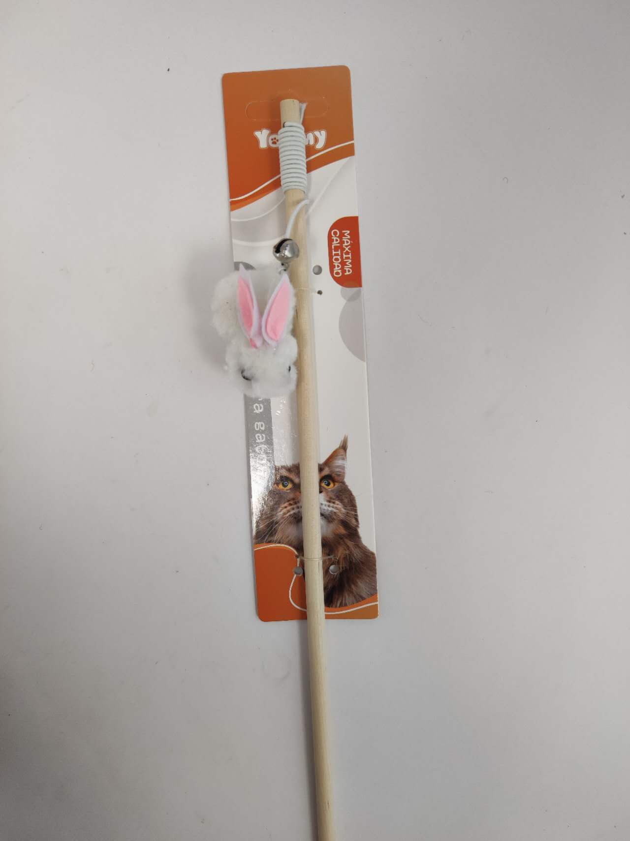 KFX-7372861 Interactive Little Furry Rabbit Cat Teaser Toy for Playful Felines