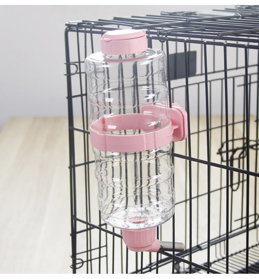 KFX-7373885 Pet Hanging Water Bottle for Dogs and Cats - Environmentally Friendly ABS with Stainless Steel Faucet, Available in Multiple Sizes and Colors