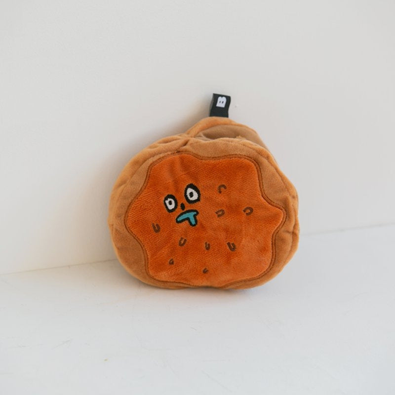 KFX-7380029 Cute Plush Dorayaki Toy for Pets - Food Leaking & Hiding Fun, 14cm x 13cm