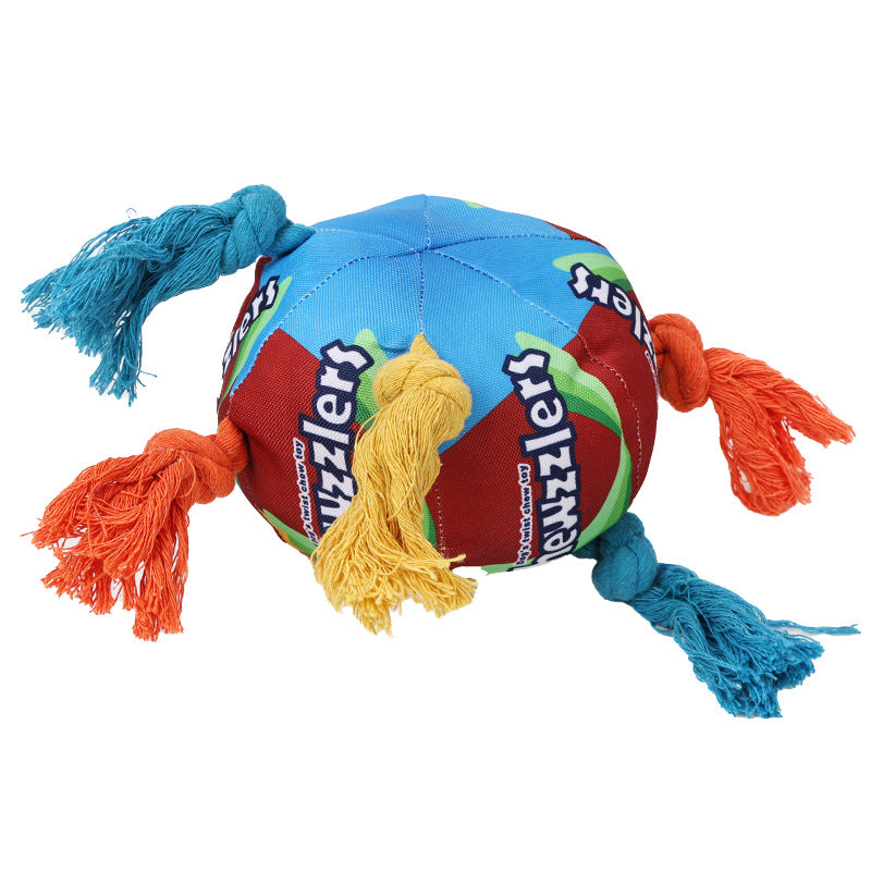KFX-7382205 Rainbow Twist Candy and Sniffing Ball Set - Durable Polyester Pet Toys