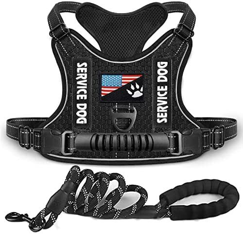 KFX-7382845 Reflective Night Vision Pet Harness with Shock Absorption and Traction Chest Strap