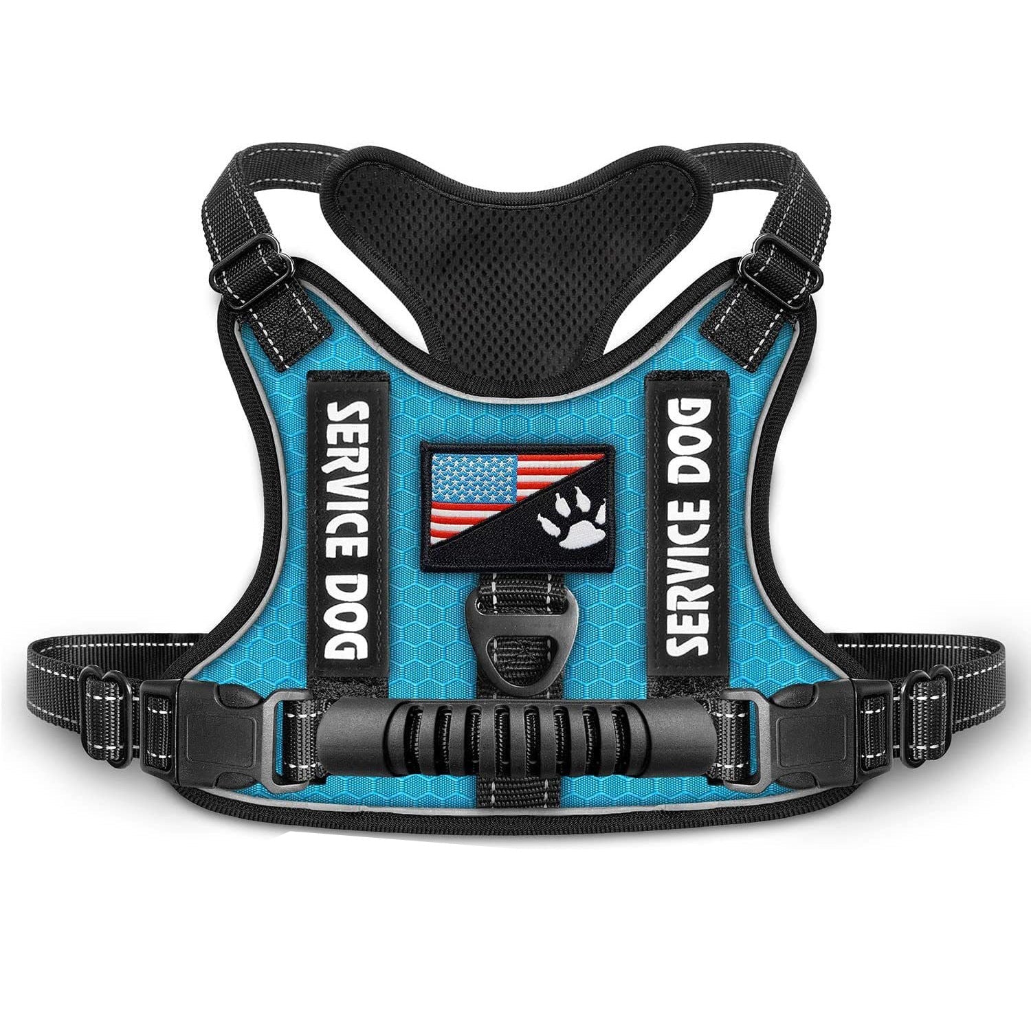 KFX-7382845 Reflective Night Vision Pet Harness with Shock Absorption and Traction Chest Strap