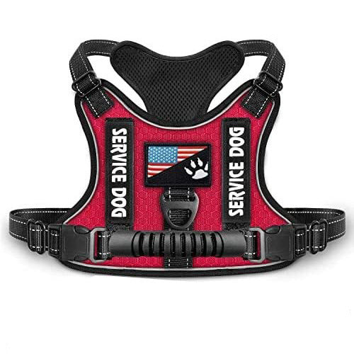 KFX-7382845 Reflective Night Vision Pet Harness with Shock Absorption and Traction Chest Strap