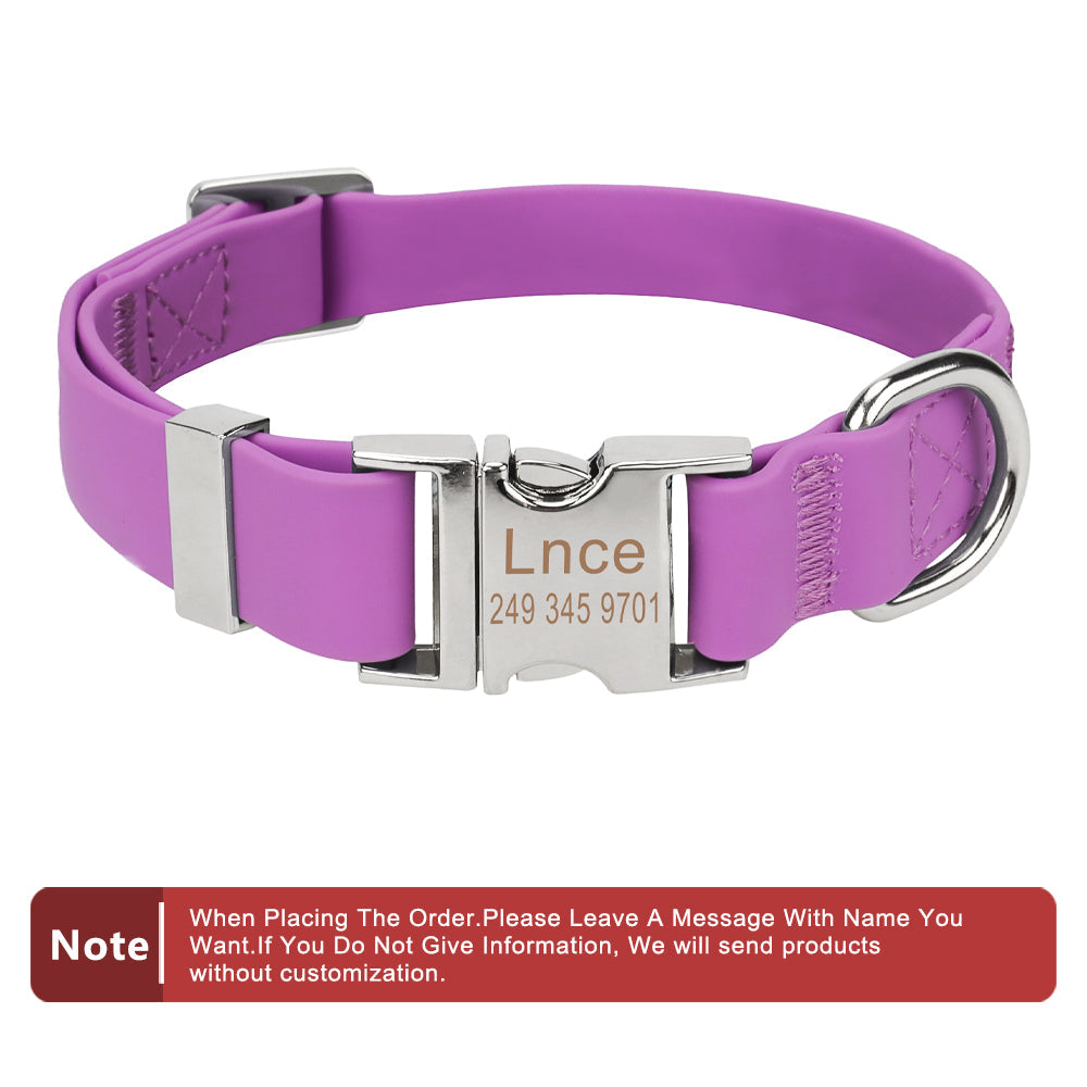 KFX-7385405 Adjustable Waterproof Silicone Pet Traction Rope with Zinc Alloy D Buckle - Multiple Sizes in Purple, Green, Pink