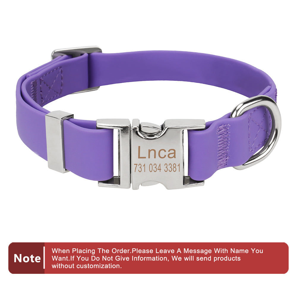 KFX-7385405 Adjustable Waterproof Silicone Pet Traction Rope with Zinc Alloy D Buckle - Multiple Sizes in Purple, Green, Pink