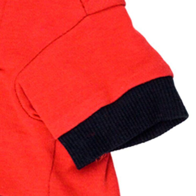 KFX-7387709 Cozy Cotton Hooded Pet Apparel for Holiday Comfort - Red and Black Options