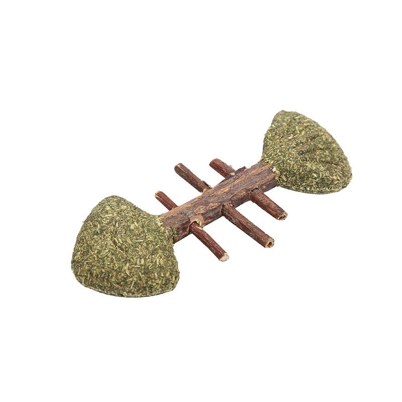 KFX-7387965 Catnip Toy for Cats - Polygonatum Fish, Mouse, and Ball Chewing Toys for Oral Health and Hairball Relief