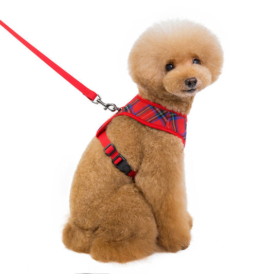 KFX-7388605 Comfortable Breathable Chest Strap Harness for Pugs - Made from Durable Polyester Fiber, Sizes S to XL