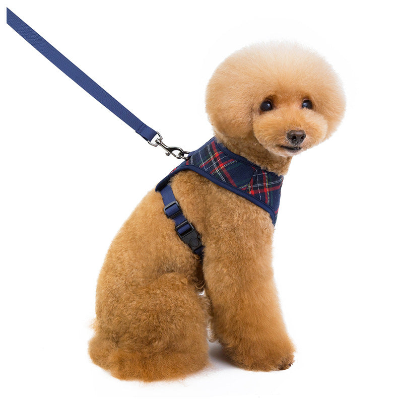 KFX-7388605 Comfortable Breathable Chest Strap Harness for Pugs - Made from Durable Polyester Fiber, Sizes S to XL
