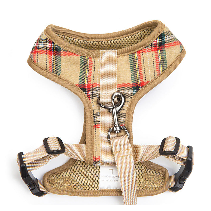 KFX-7388605 Comfortable Breathable Chest Strap Harness for Pugs - Made from Durable Polyester Fiber, Sizes S to XL