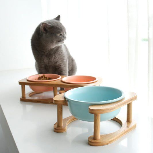 KFX-7389501 Ceramic Cat Food Bowl - 480ML and 800ML Options Available