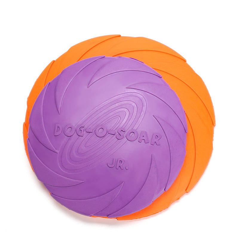 KFX-7390141 Natural Rubber Dog Fetch Flying Disc – Durable & Safe Training Toy for Dogs