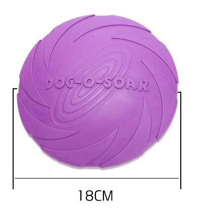 KFX-7390141 Natural Rubber Dog Fetch Flying Disc – Durable & Safe Training Toy for Dogs