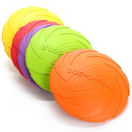 KFX-7390141 Natural Rubber Dog Fetch Flying Disc – Durable & Safe Training Toy for Dogs