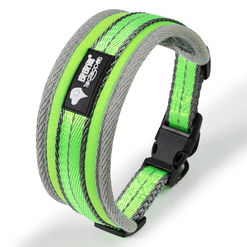 KFX-7391293 Lycra Big Dog Collar in Green, Orange, or Rose Red - Casual Style for All Seasons