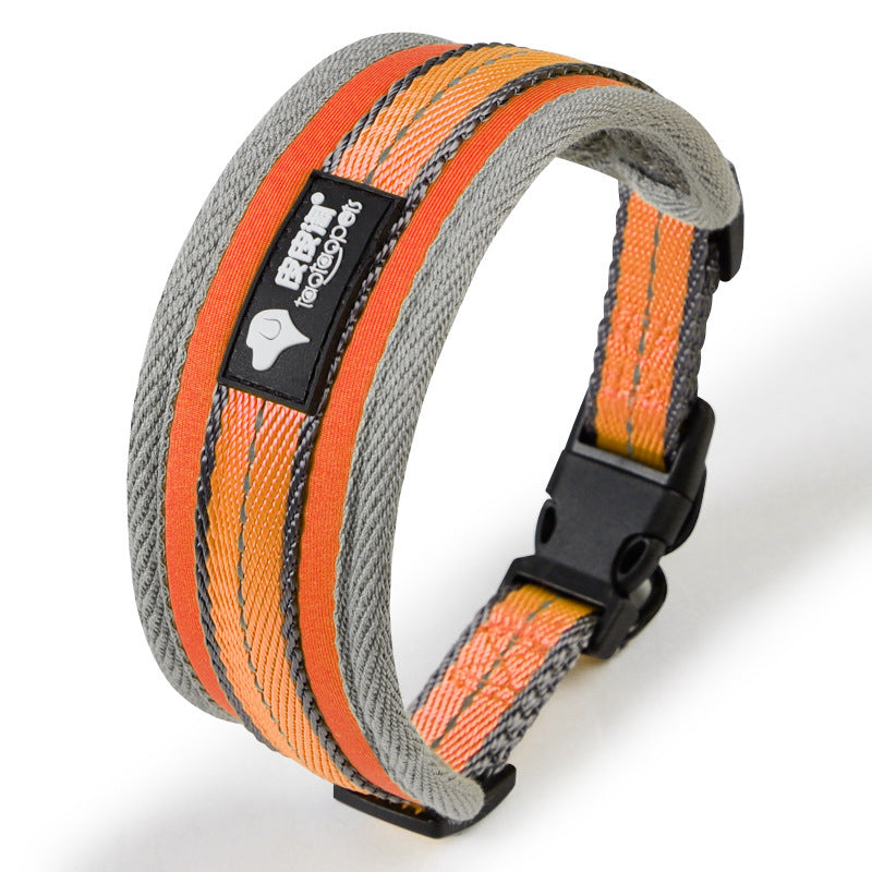 KFX-7391293 Lycra Big Dog Collar in Green, Orange, or Rose Red - Casual Style for All Seasons