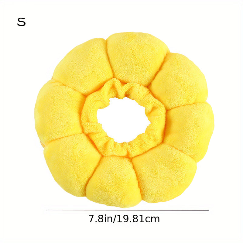 KFX-7392573 Adjustable Sunflower Pet Recovery Collar for Small Dogs and Cats, Soft Cotton Wound Healing Cone for Post-Surgery Comfort