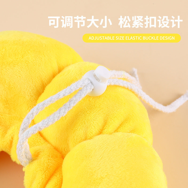 KFX-7392573 Adjustable Sunflower Pet Recovery Collar for Small Dogs and Cats, Soft Cotton Wound Healing Cone for Post-Surgery Comfort