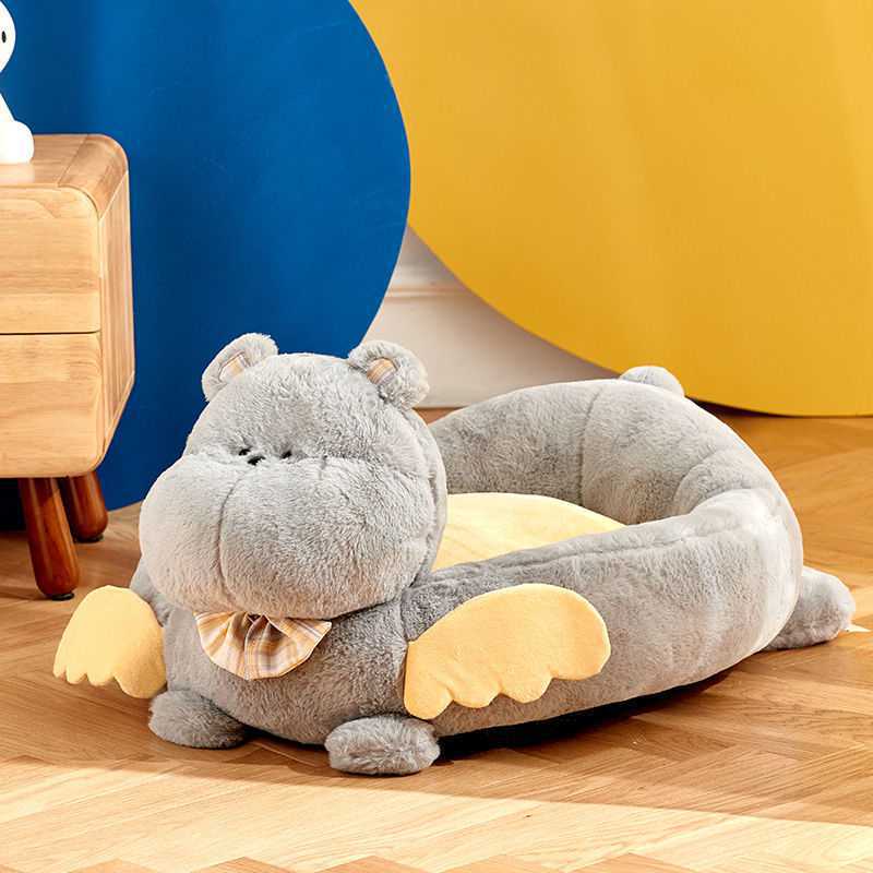 KFX-7393341 Cozy Winter Pet Nest Mat for Dogs and Cats - Available in White, Brown, and Gray Fleece Options