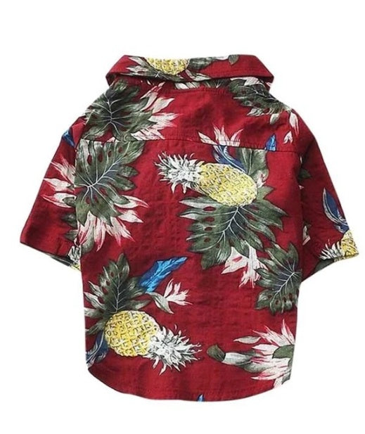 KFX-7394749 Hawaiian-Style Cotton Dog Shirt for Pets - Multiple Sizes Available