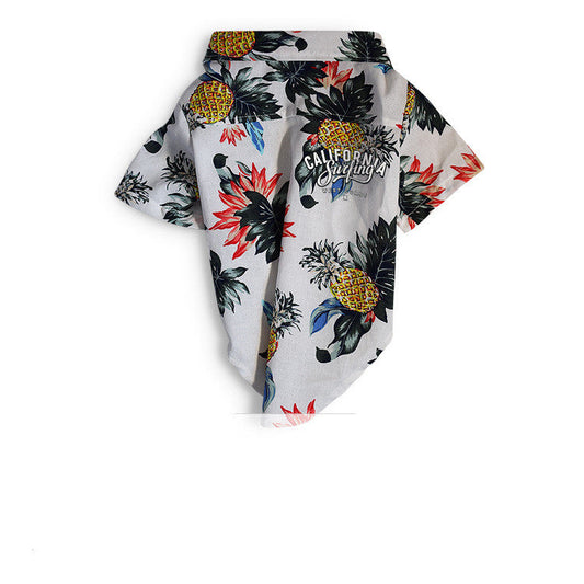 KFX-7394749 Hawaiian-Style Cotton Dog Shirt for Pets - Multiple Sizes Available