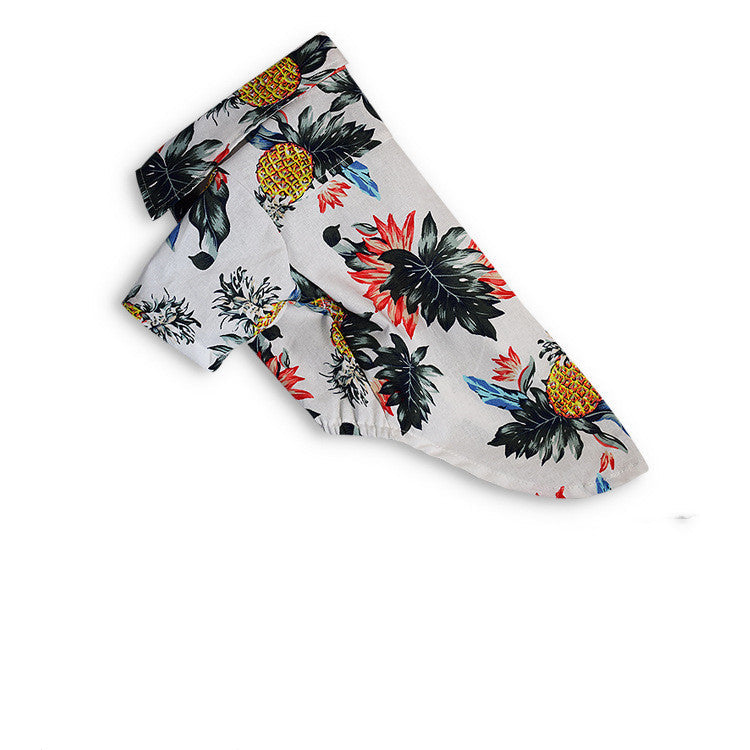 KFX-7394749 Hawaiian-Style Cotton Dog Shirt for Pets - Multiple Sizes Available
