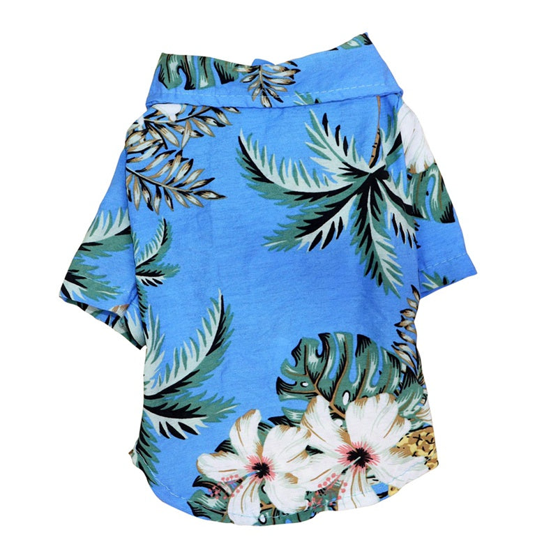 KFX-7394749 Hawaiian-Style Cotton Dog Shirt for Pets - Multiple Sizes Available