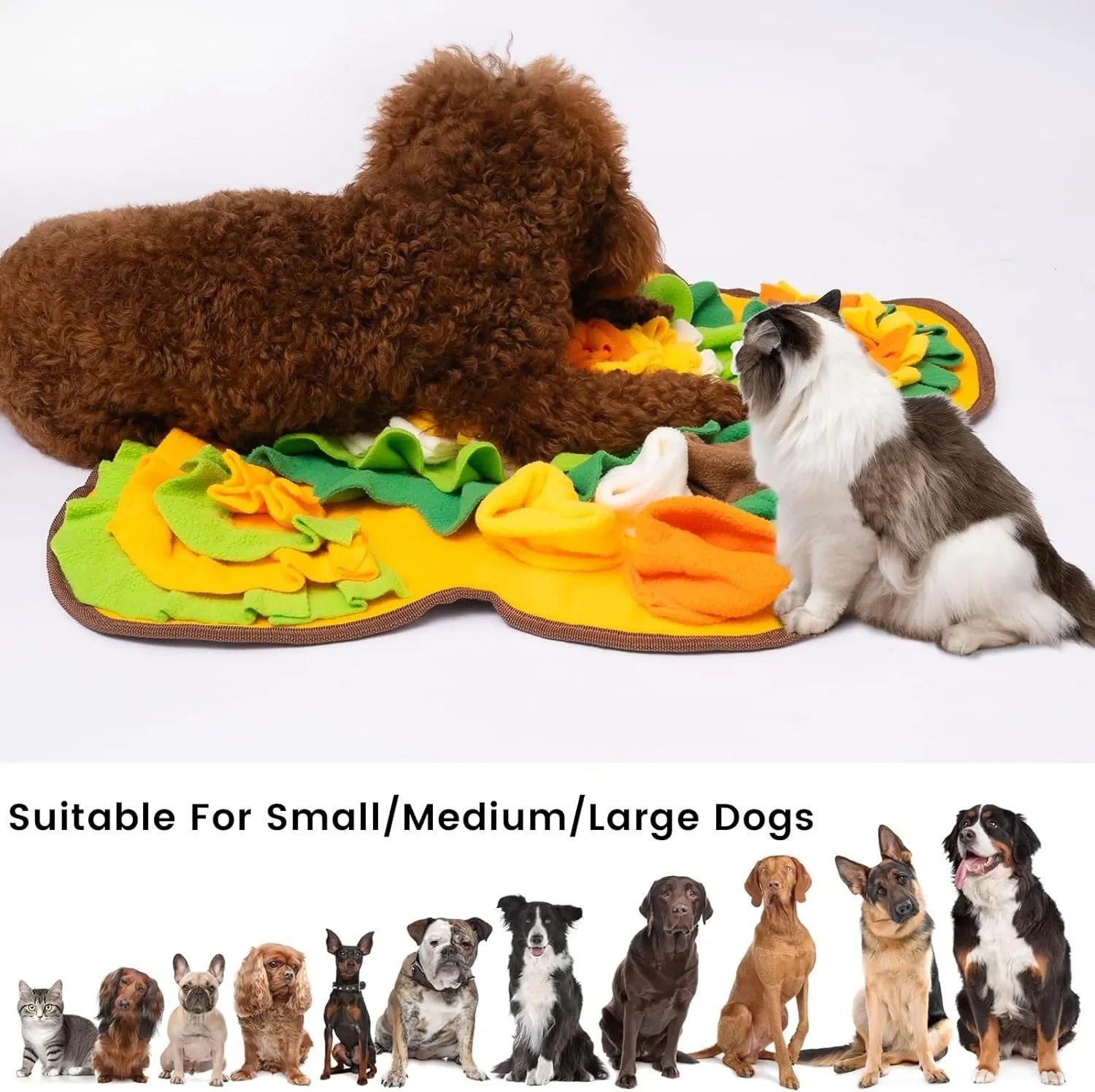 KFX-7396925 Flower-Shaped Olfactory Training Pad for Pets - 60x60CM Polar Fleece Material