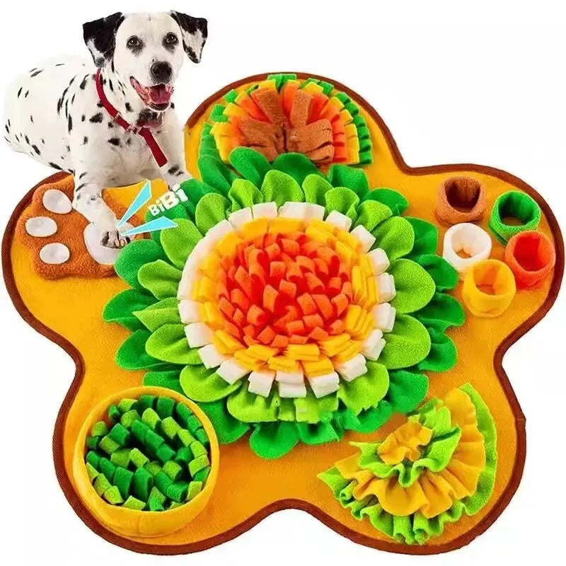 KFX-7396925 Flower-Shaped Olfactory Training Pad for Pets - 60x60CM Polar Fleece Material