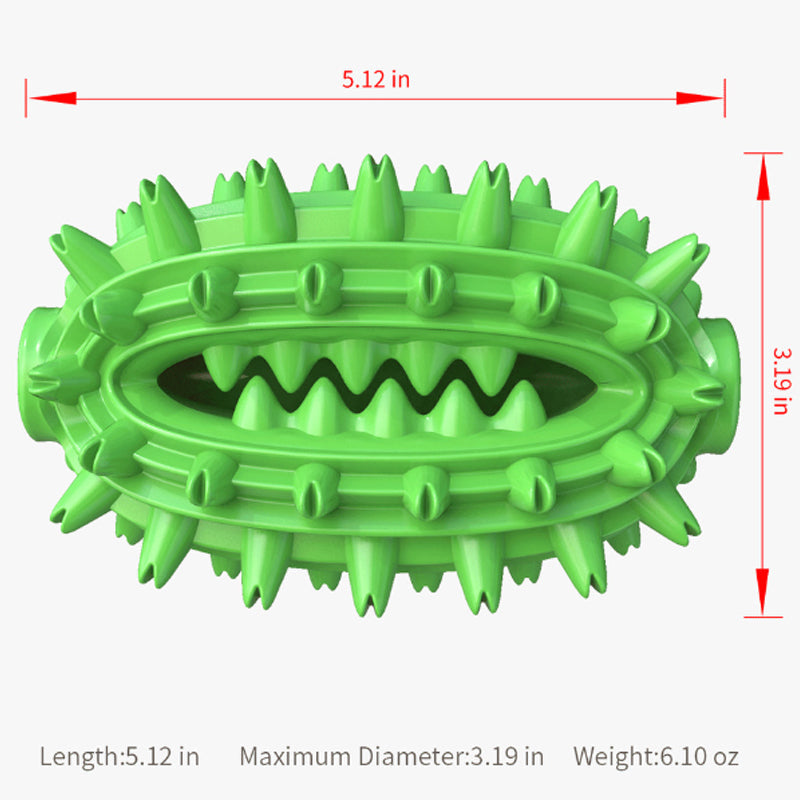 KFX-7398333 Durable Cactus Chew Toy for Medium to Large Dogs - Dental Care & Cleaning with Food-Grade Rubber