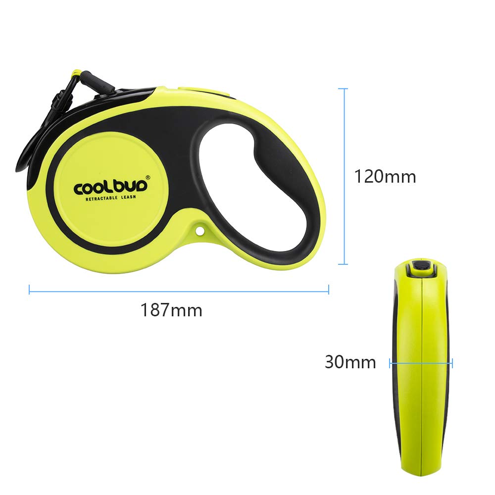 KFX-7400637 Retractable Dog Leash for Large and Medium-Sized Dogs - Durable ABS and Nylon Materials in Fresh Green and Active Orange