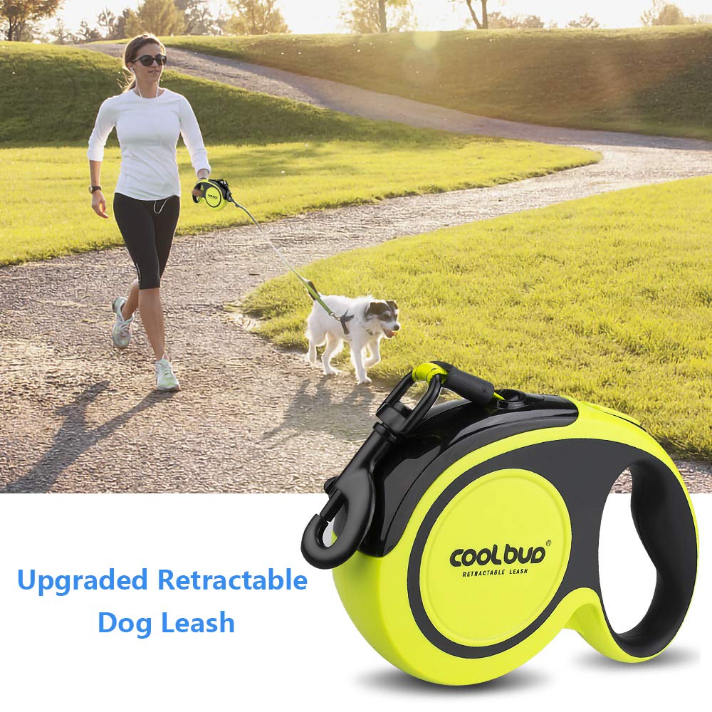KFX-7400637 Retractable Dog Leash for Large and Medium-Sized Dogs - Durable ABS and Nylon Materials in Fresh Green and Active Orange