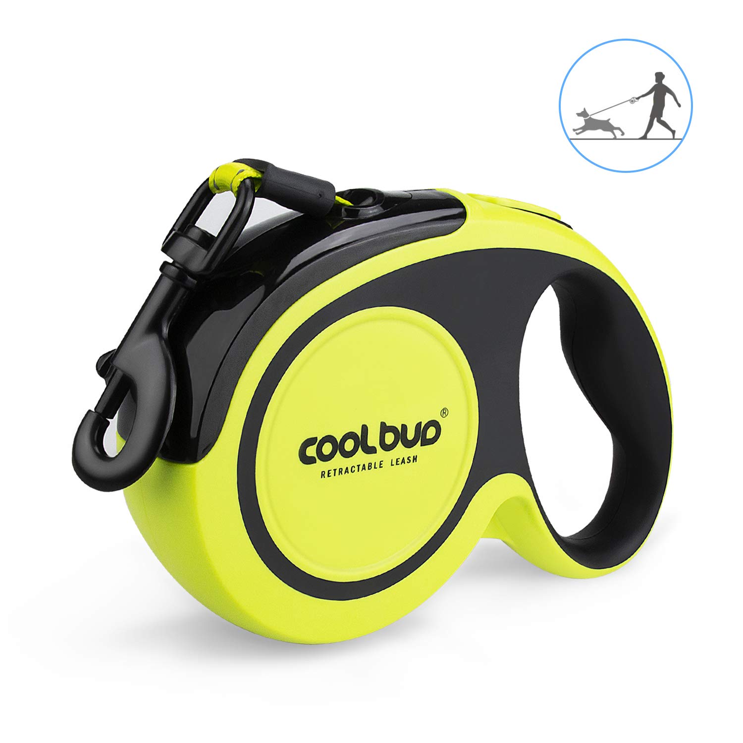 KFX-7400637 Retractable Dog Leash for Large and Medium-Sized Dogs - Durable ABS and Nylon Materials in Fresh Green and Active Orange