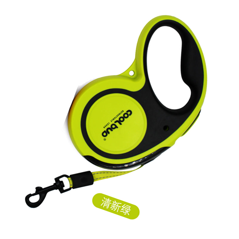 KFX-7400637 Retractable Dog Leash for Large and Medium-Sized Dogs - Durable ABS and Nylon Materials in Fresh Green and Active Orange