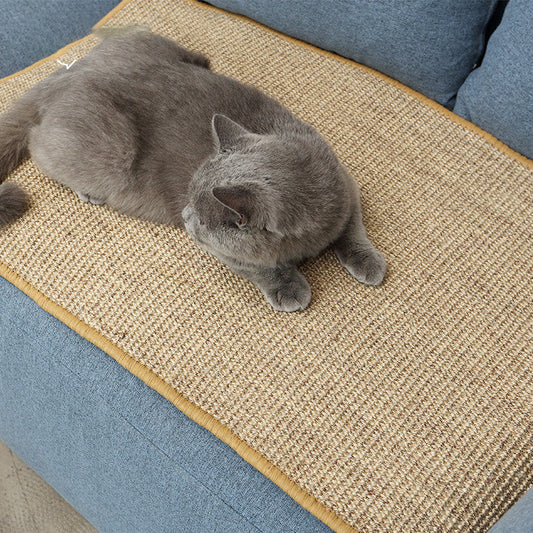 KFX-7401021 Durable Natural Sisal Cat Scratcher Mat for Furniture Protection