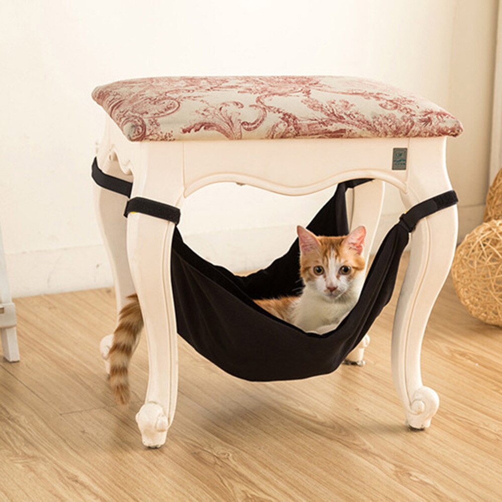 KFX-7402429 Detachable Cat Hammock Bed – 100% Cotton Cat Lounger with Adjustable Straps