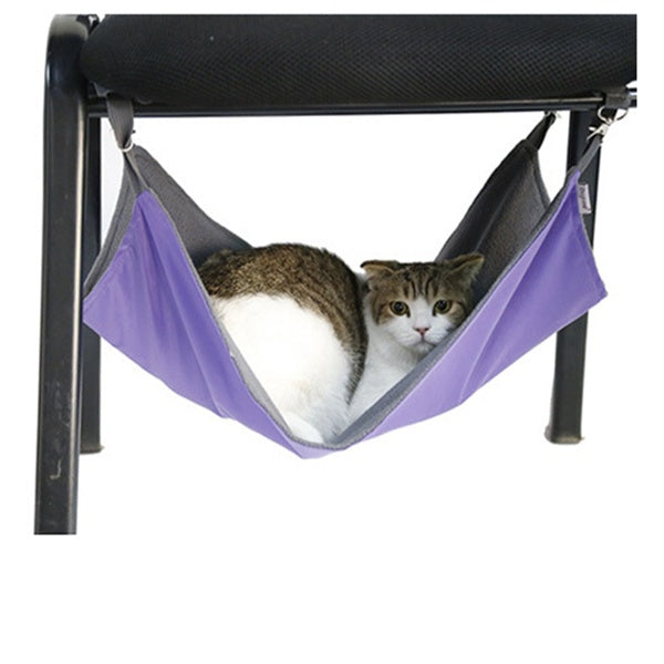 KFX-7402429 Detachable Cat Hammock Bed – 100% Cotton Cat Lounger with Adjustable Straps
