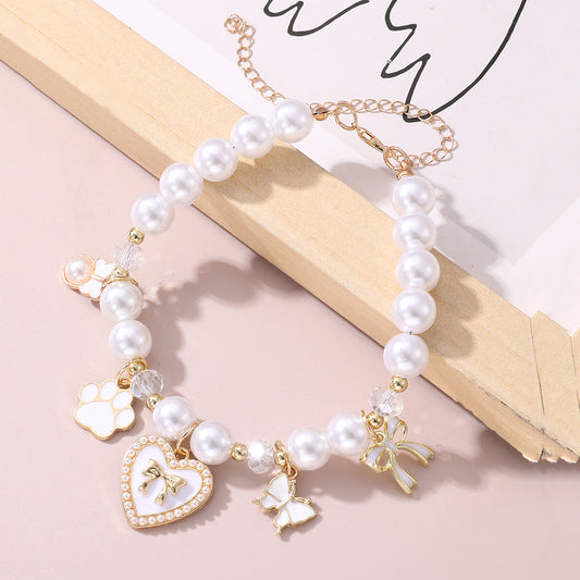 KFX-7403453 Monochrome Cartoon Pattern Pendant Necklace for Pets