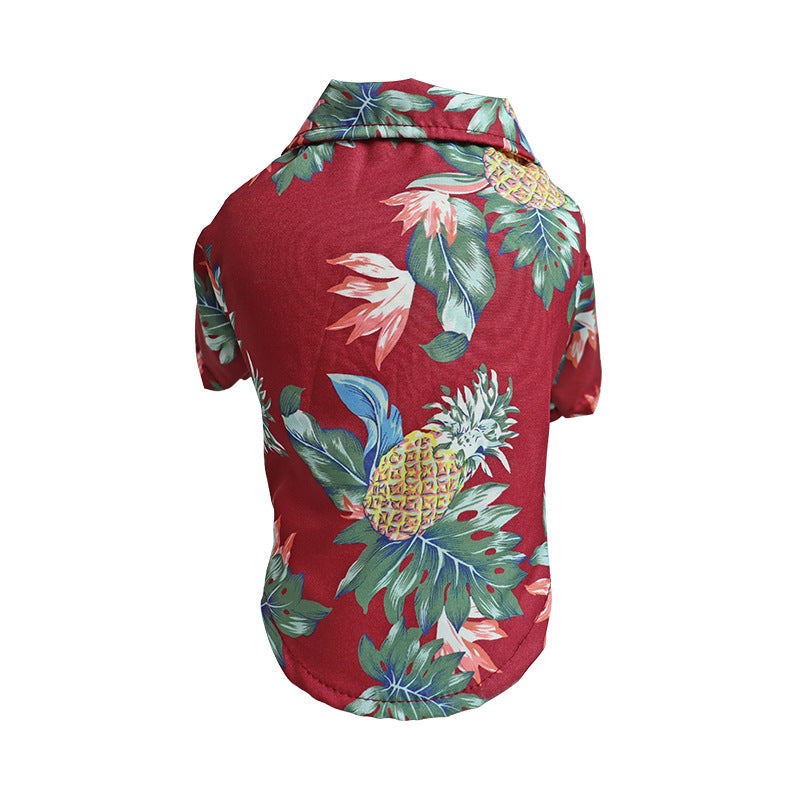 KFX-7404989 Dog Summer Thin Shirt, Breathable Chiffon Corgi Cat Apparel for Beach Parties