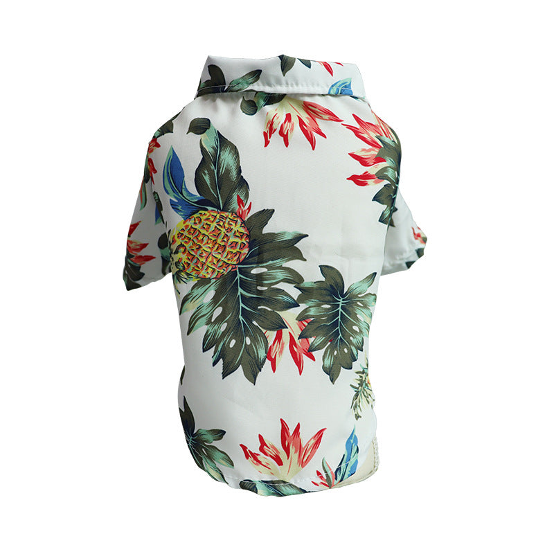 KFX-7404989 Dog Summer Thin Shirt, Breathable Chiffon Corgi Cat Apparel for Beach Parties