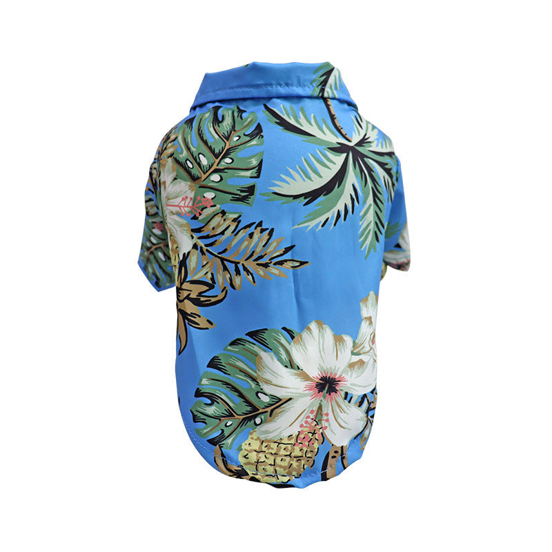 KFX-7404989 Dog Summer Thin Shirt, Breathable Chiffon Corgi Cat Apparel for Beach Parties
