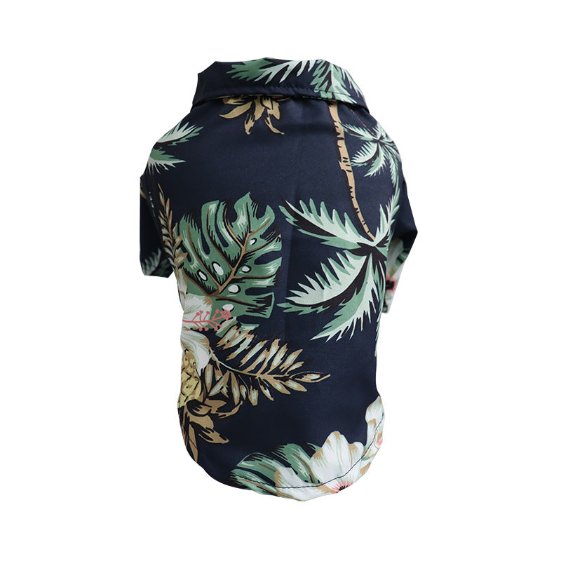 KFX-7404989 Dog Summer Thin Shirt, Breathable Chiffon Corgi Cat Apparel for Beach Parties