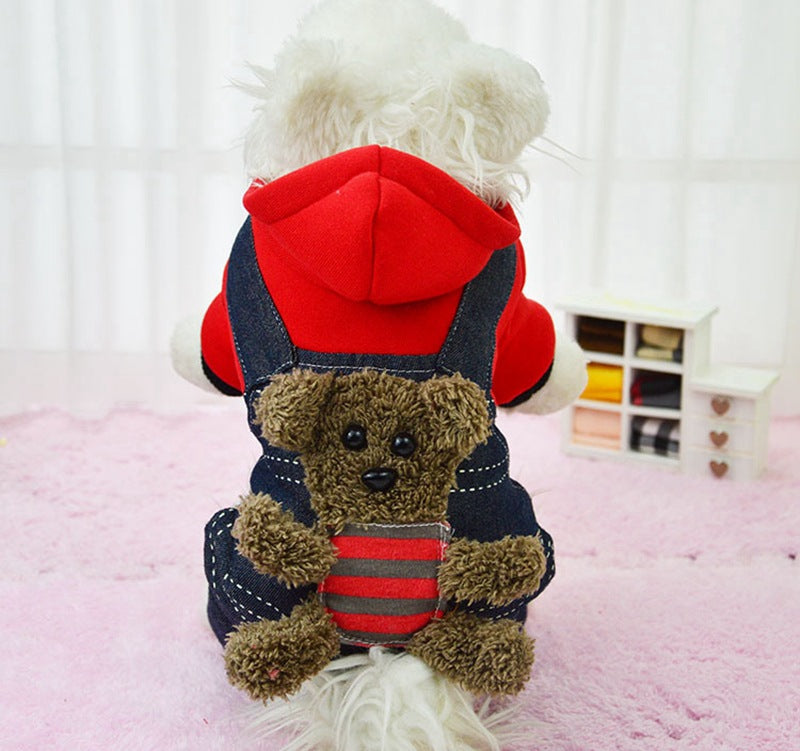 KFX-7405245 Dog Hooded Padded Coat for Four-Legged Comfort - Cotton Fabric, Multiple Sizes Available